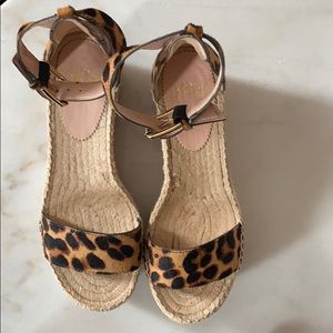 JCrew platform sandal pony hair cheetah print